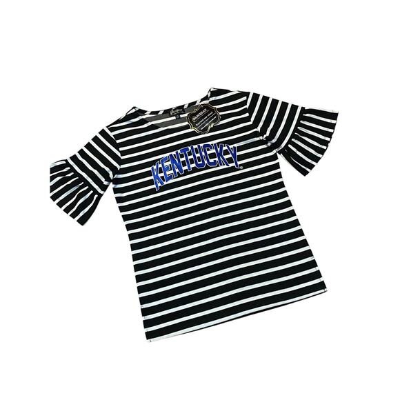 NWT Gameday Couture University KENTUCKY UK Bell Ruffled Tee XSmall Collegiate - Picture 1 of 5
